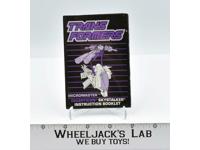 Skystalker Action Figure Instruction Manual Booklet 1988 Hasbro G1 Transformers