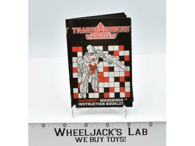 Waverider Action Figure Instruction Manual Booklet 1987 G1 Transformers