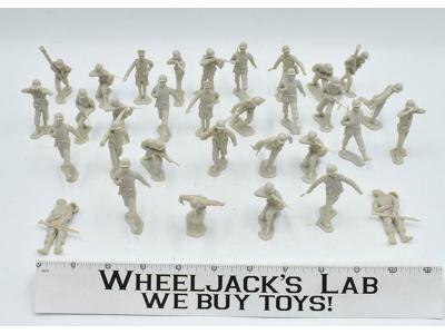 Lot of White/Grey Marx Army Men 3" Tall Vintage Action Figures