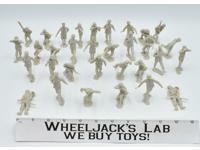 Lot of White/Grey Marx Army Men 3" Tall Vintage Action Figures