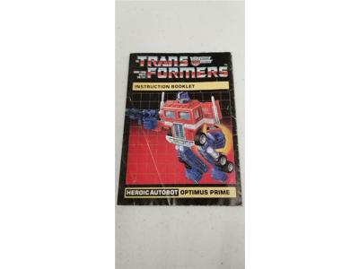 Optimus Prime Action Figure Instruction Manual Booklet 1984 G1 Transformers
