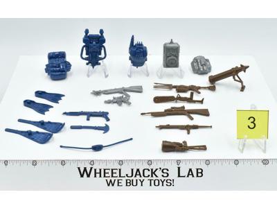 Lot Battle Gear Accessory 6 Set 3 1988 Weapons GI Joe Vintage Action Figure