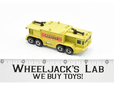 Airport Rescue Fire Dept. Yellow 1979 Mattel Vintage Hot Wheels Blackwalls