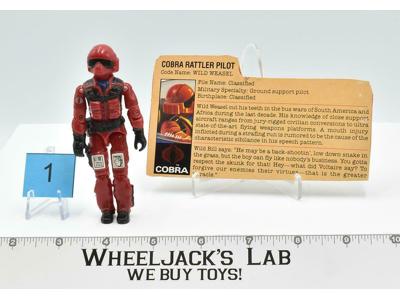 Wild Weasel #1 V1 100% Complete 1984 GI Joe ARAH Hasbro Vintage Action Figure