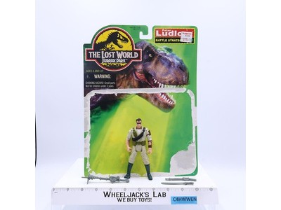 Peter Ludlow Battle Strategist Jurassic Park Lost World 1997 Kenner W/CARDBACK