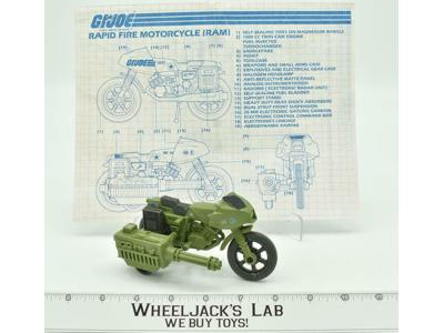 RAM (Rapid Fire Motorcycle) 1982 GI Joe Action Figure Vintage