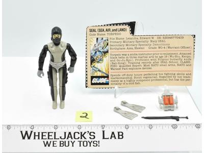 Torpedo Seal #2 V1 100% Complete GI Joe 1983 Vintage Hasbro Action Figure