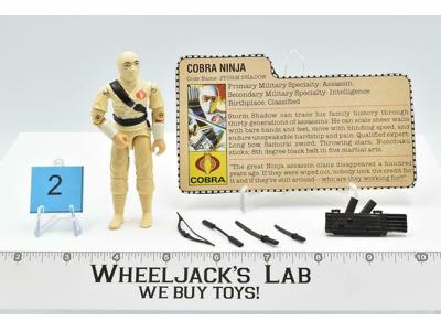 Storm Shadow #2 V1 100%  Complete GI Joe  ARAH Vintage Hasbro 1984 Action Figure