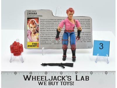 Zarana #3 V1 100% Complete GI Joe ARAH Vintage Hasbro 1986 Action Figure