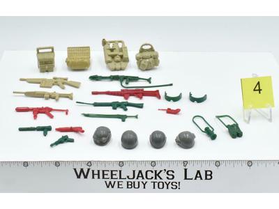Lot Battle Gear Accessory 3 Set 4 1985 Weapons GI Joe Vintage Action Figure