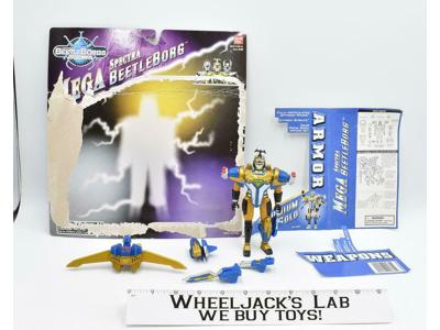 BeetleBorgs Metallix Figures Mega Spectra Chromium Gold 1997 Bandai