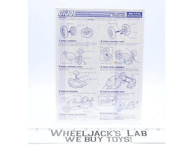 Ninja Lightning 1992 ORIGINAL Instructions/ Blueprints G.I. Joe Action Figure