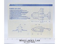 Cobra Sea Ray 1987 ORIGINAL Instructions / Blueprints G.I. Joe Action Figure