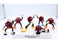 Lot of 6 California Raisins 1980's Applause Plush figures