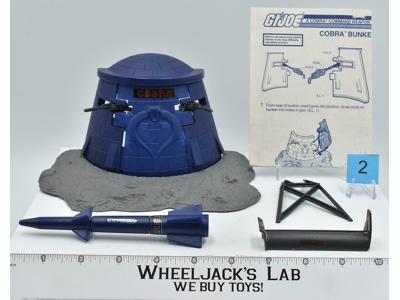 Cobra Battle Bunker #2 100% Complete 1985 GI Joe Hasbro Action Figure Vintage