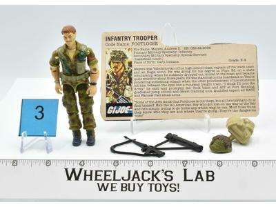 Footloose #3 V1 100% Complete GI Joe ARAH Hasbro Vintage Action Figure ARAH