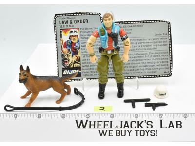 Law &amp; Order #2 V1 100% Complete 1987 GI Joe ARAH Hasbro Vintage Action Figure