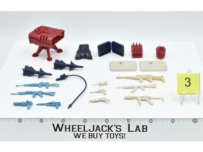 Lot Battle Gear Accessory 4 Set 3 1986 Weapons GI Joe Vintage Action Figure