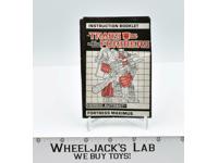Fortress Maximus Instruction Manual Booklet 1987 Hasbro G1 Transformers