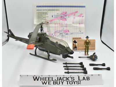 Dragonfly Assault Copter W/ Wild Bill 100% Complete 1983 G.I. Joe Vintage ARAH