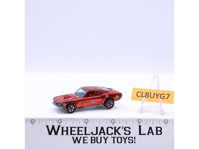 Custom Mustang Red 1967 Redline Hot Wheels Mattel Vintage RL RED Interior Nice!