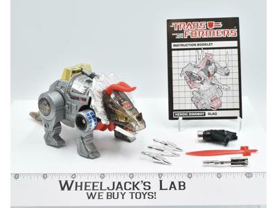 Slag 100% Complete 1985 Vintage G1 Transformers Triceratops Action Figure