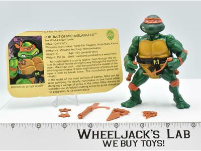 Michaelangelo #1 SOFT HEAD Complete Teenage Mutant Ninja Turtle 1988 Playmates
