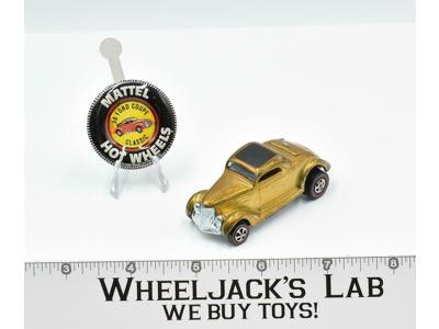 Classic '36 Ford Coupe Champagne &amp; Button Redlines 1968 Hot Wheels Mattel