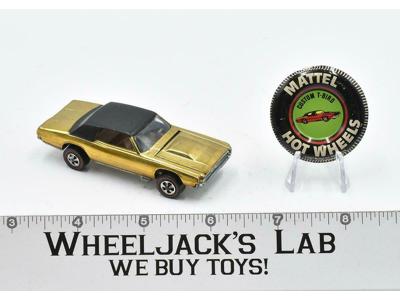 Custom T-Bird Gold With Button Hot Wheels 1967 Mattel Redline Vintage