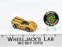 McLaren M6A Yellow With Button 1969 Redline Hot Wheels Mattel Vintage RL