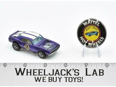 Heavy Chevy Purple With Button 1970 Hot Wheels Mattel Vintage Redline RL