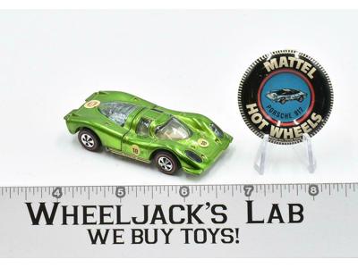 Porsche 917 Apple Green W/ Button 1970 Redline Hot Wheels Mattel Vintage MINTY