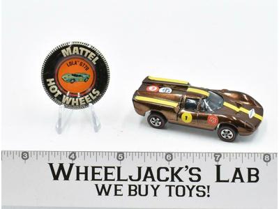 Lola GT70 Brown With Button 1969 Redline Hot Wheels Mattel Vintage RL