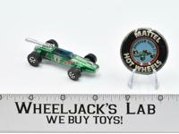 Brabham-Repco F-1 Green With Button 1969 Hot Wheels Mattel Vintage Redline RL