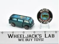 Volkswagen Beach Bomb Aqua With Button 1969 Redline Hot Wheels Mattel Vintage RL