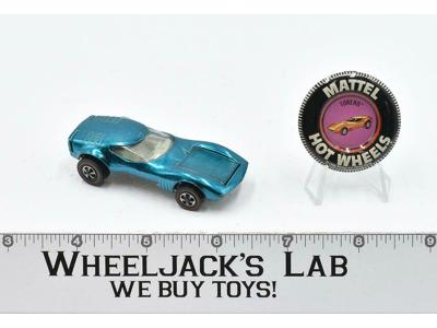 Torero Aqua With Button 1969 Redline Hot Wheels Mattel Vintage Redline RL