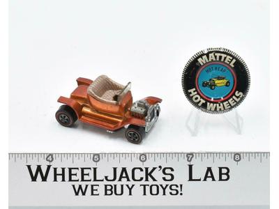 Hot Heap Orange With Button 1968 Redline Hot Wheels Mattel Vintage Redline RL