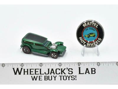 The Demon Green With Button 1970 Redline Hot Wheels Mattel Vintage RL