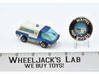 The Heavyweights Ambulance Blue W/ Button 1970 Redline Hot Wheels Mattel Vintage