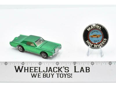 Custom Continental Mark III Green 1969 Redline Hot Wheels Mattel Vintage RL