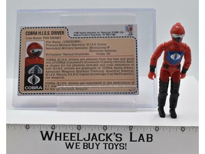 Cobra H.I.S.S. Driver V1 Mail-In Complete 1983 GI Joe ARAH Hasbro Action Figure