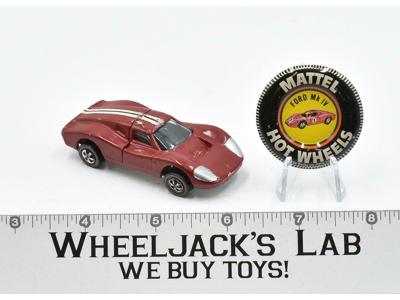 Ford Mark IV Red With Button 1969 Redline Hot Wheels Mattel Vintage RL