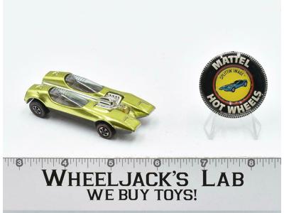 Splitting Image Lime With Button 1969 Redline Hot Wheels Mattel Vintage RL