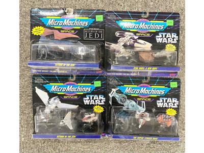 Lot of 4 Star Wars Micro Machines ROTJ ESB A New Hope MOSC Action Figures