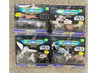 Lot of 4 Star Wars Micro Machines ROTJ ESB A New Hope MOSC Action Figures