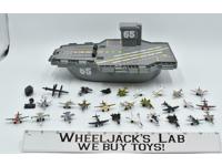 Lot of 26 Jets/Planes W/Aircraft Carrier 1988-89 Vintage Galoob Micro Machines