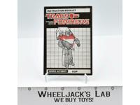 Kup Action Figure Instruction Manual Booklet 1986 Hasbro G1 Transformers