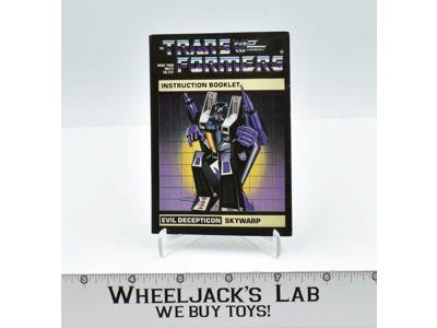 Skywarp Action Figure Instruction Manual Booklet 1985 G1 Transformers