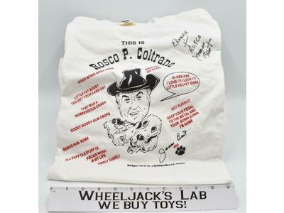 Dukes Of Hazzard Large Rosco P. Coltrane T-Shirt Signed by James Best Jerzees