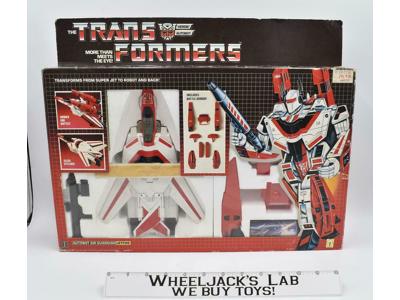 Jetfire WHITE NICE FIGURE UNUSED STICKERS Complete w Box 1985 G1 Transformers